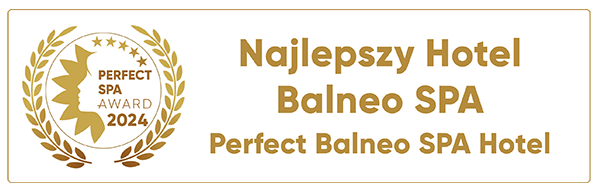 Zwycięzca Perfect SPA Awards 2024 w kategorii Najlepszy Hotel Balneo SPA. Perfect SPA Award 2024
