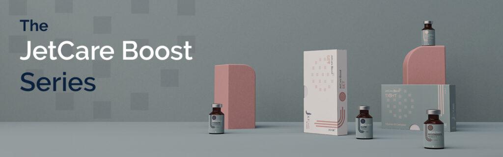 Linia Jet Care Boost do zabiegów jet skin care wykonywanych aparatem JetPeel Pro jet care boost